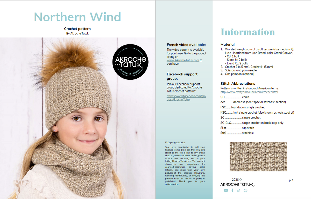 Crochet pattern - Northern Wind