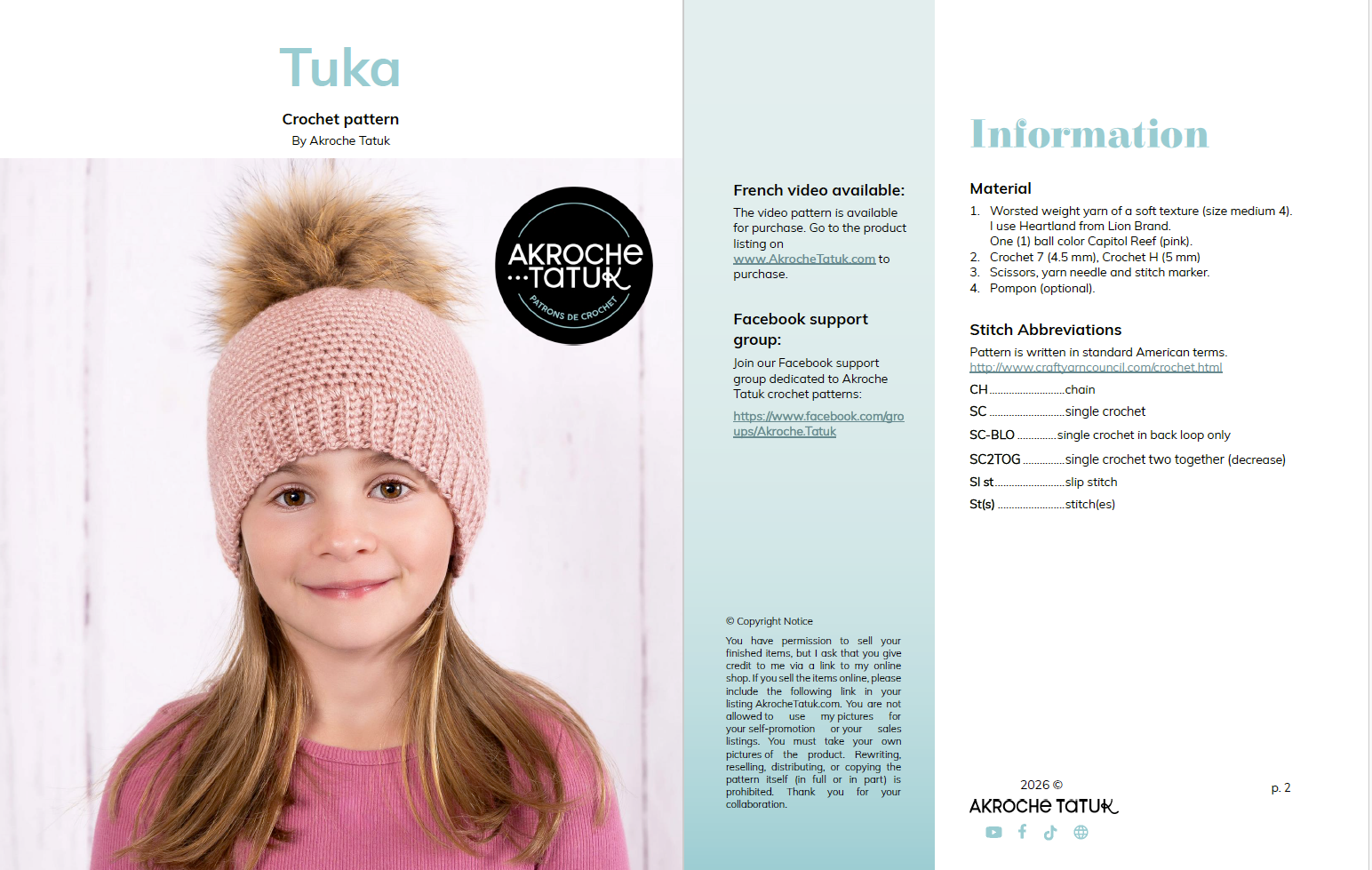 Crochet pattern - Tuka