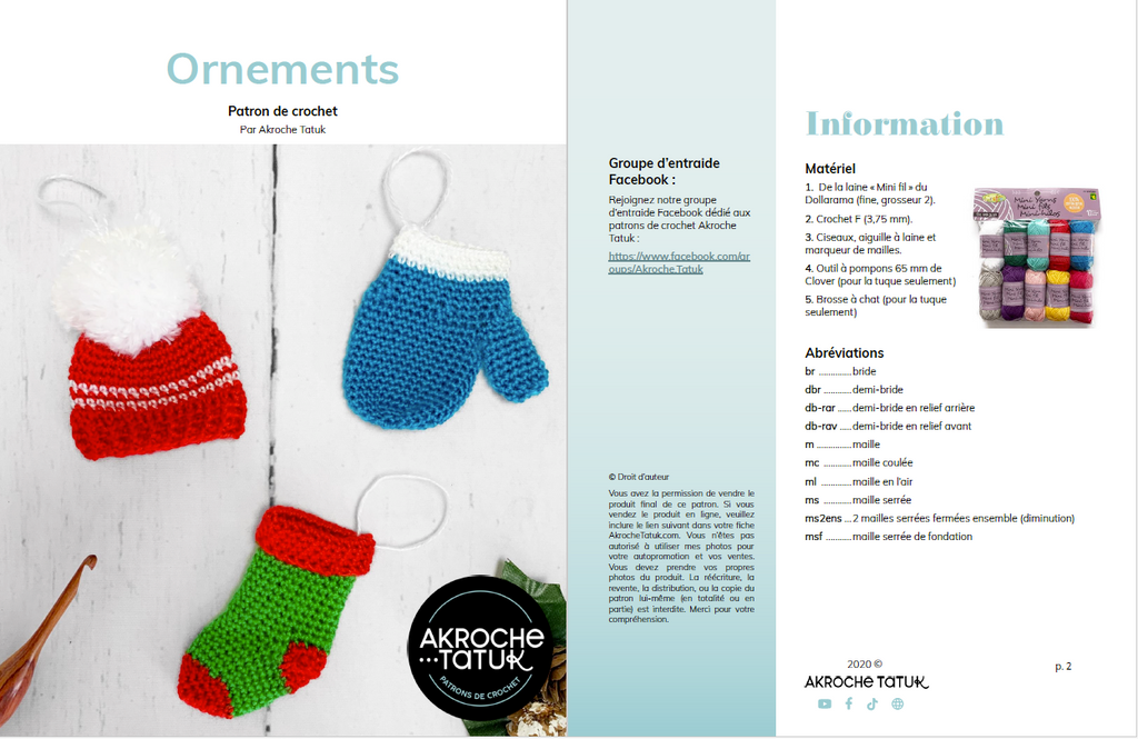 Kit De Crochet De Noël – Toile Imprimée Motif élan, Fils Et Crochet Inclus – Housse De Coussin DIY 40,6 X 40,6 Cm – Activité Manuelle Débutants, Cadeau Créatif