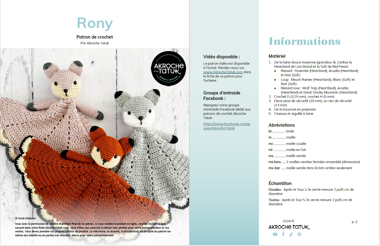Rony - Crochet pattern