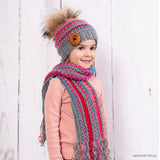 Crochet pattern - Himalayen trio (hat, scarf and mittens)