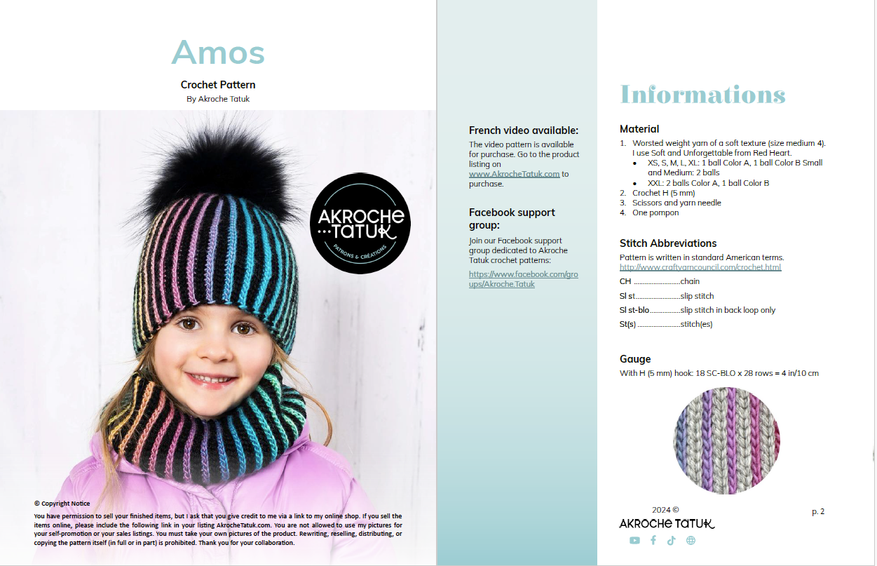 Crochet pattern - Amos
