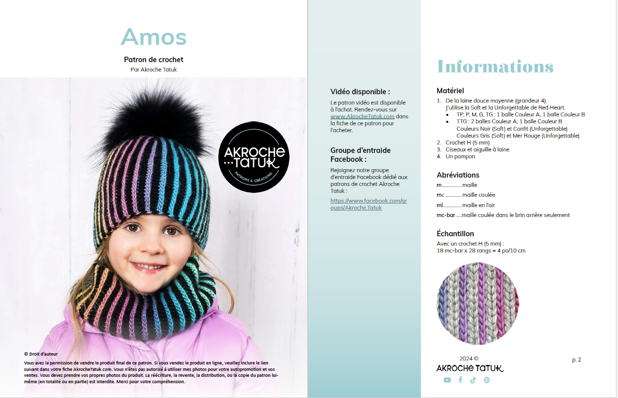 Crochet pattern - Amos