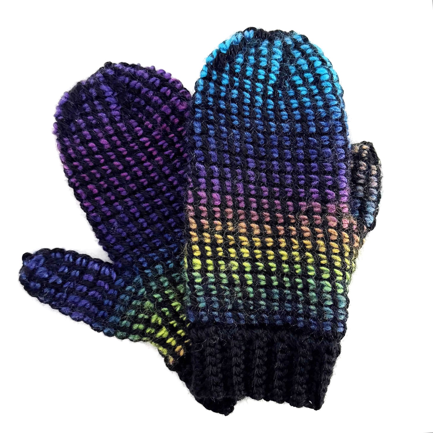 Patron au crochet tunisien - Mitaines illusion