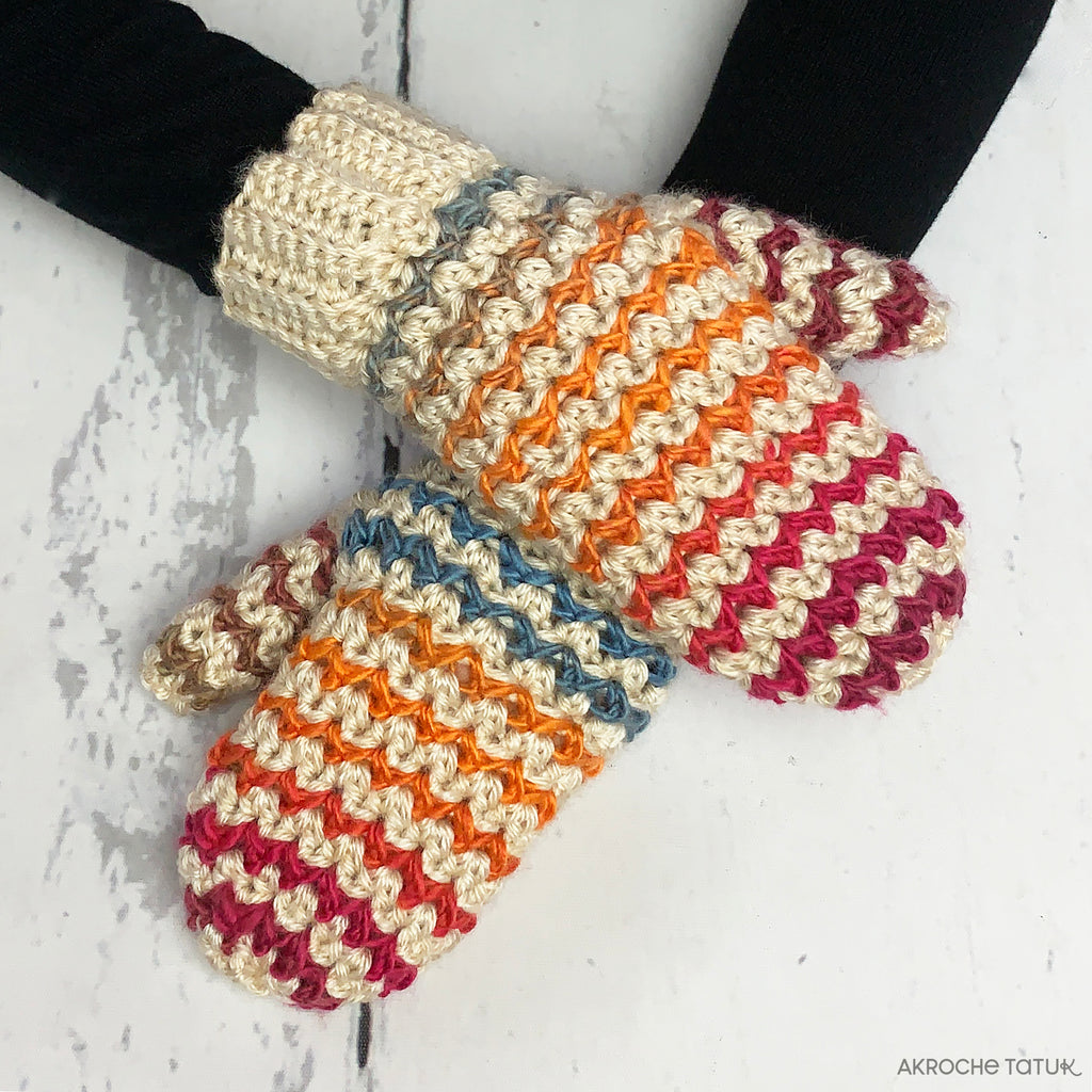 Hudson Mittens - Crochet pattern