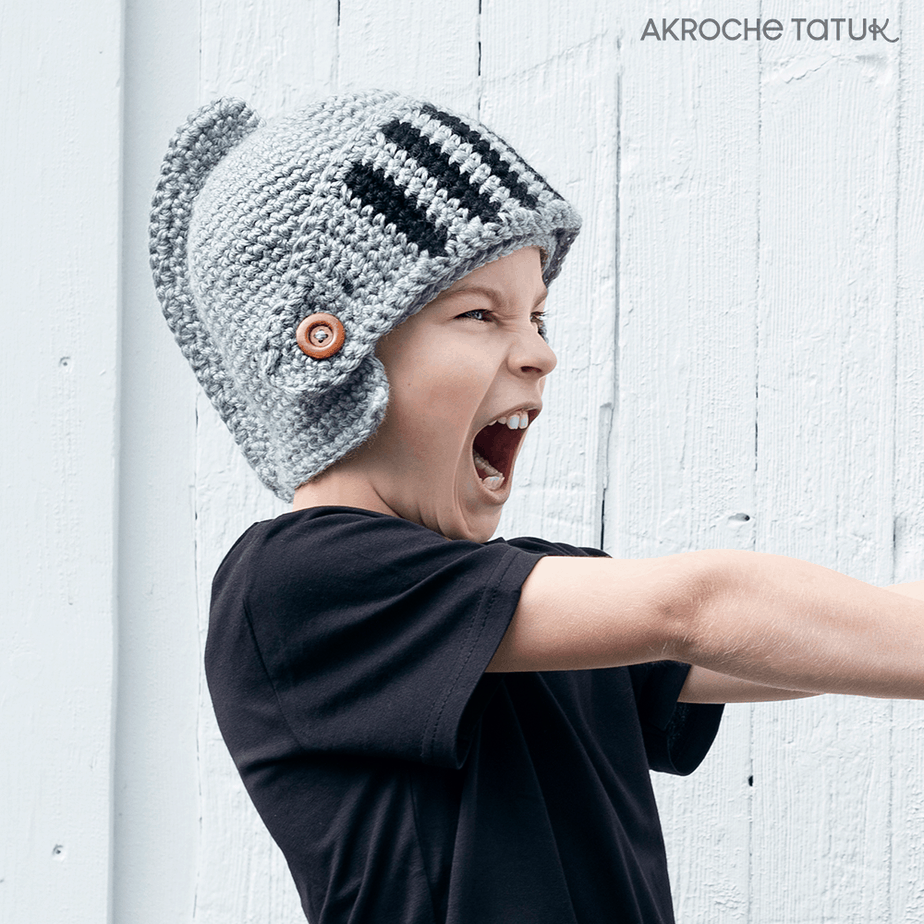 Patron au crochet - Casque Chevalier