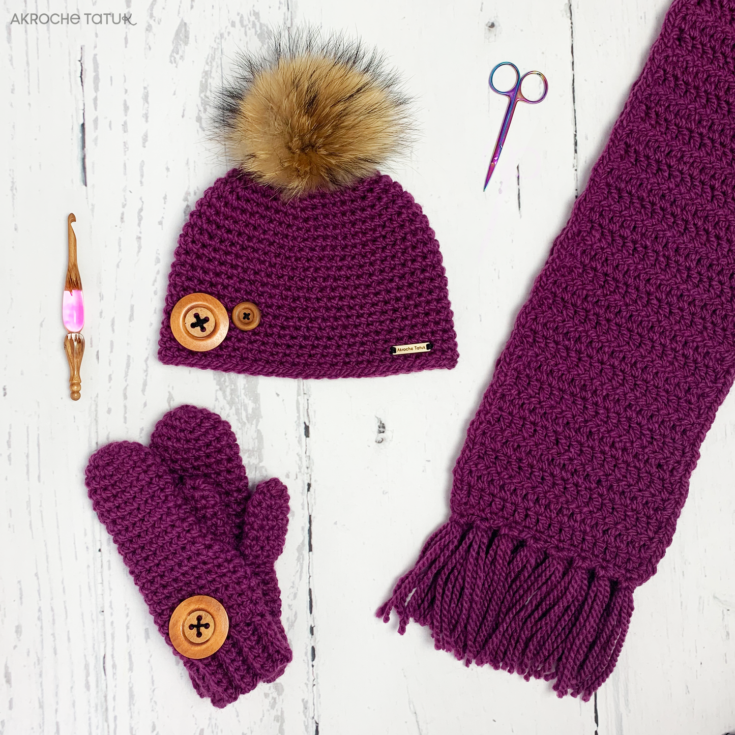 Kenogami mittens - Crochet pattern