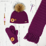 Kenogami mittens - Crochet pattern