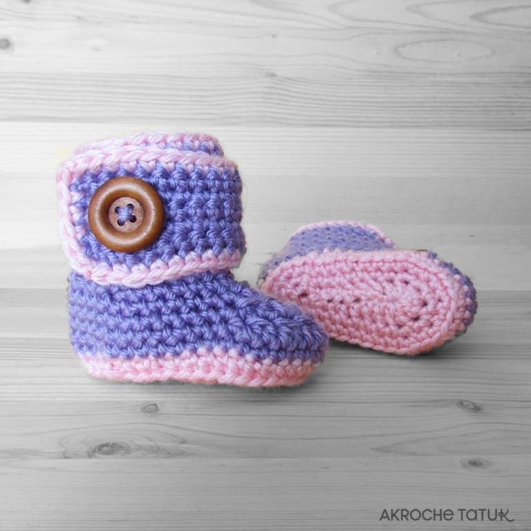 Konfo baby slippers — Crochet pattern