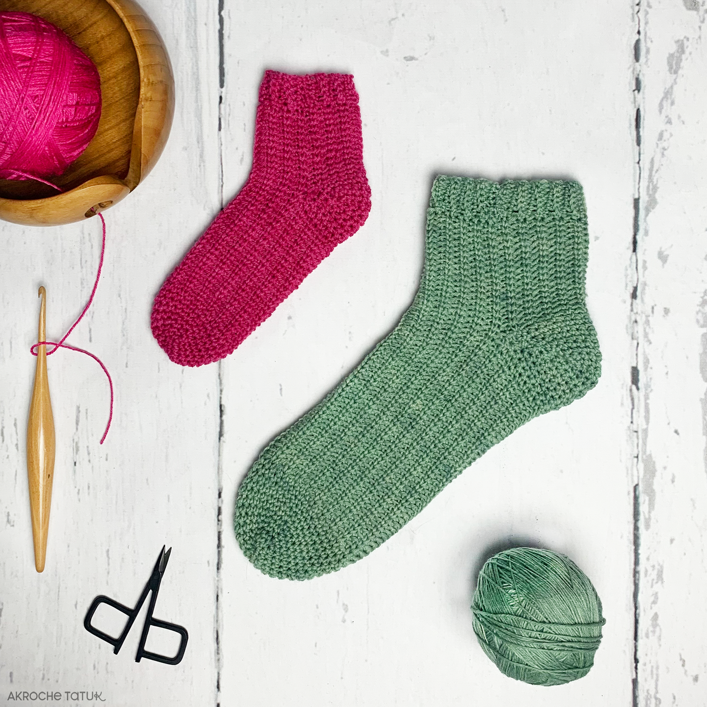 Richelieu sock - Crochet pattern