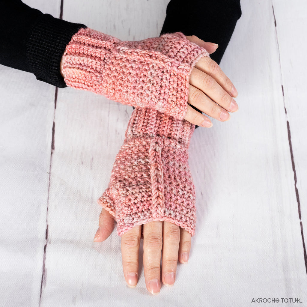 Rustik mittens — Crochet pattern